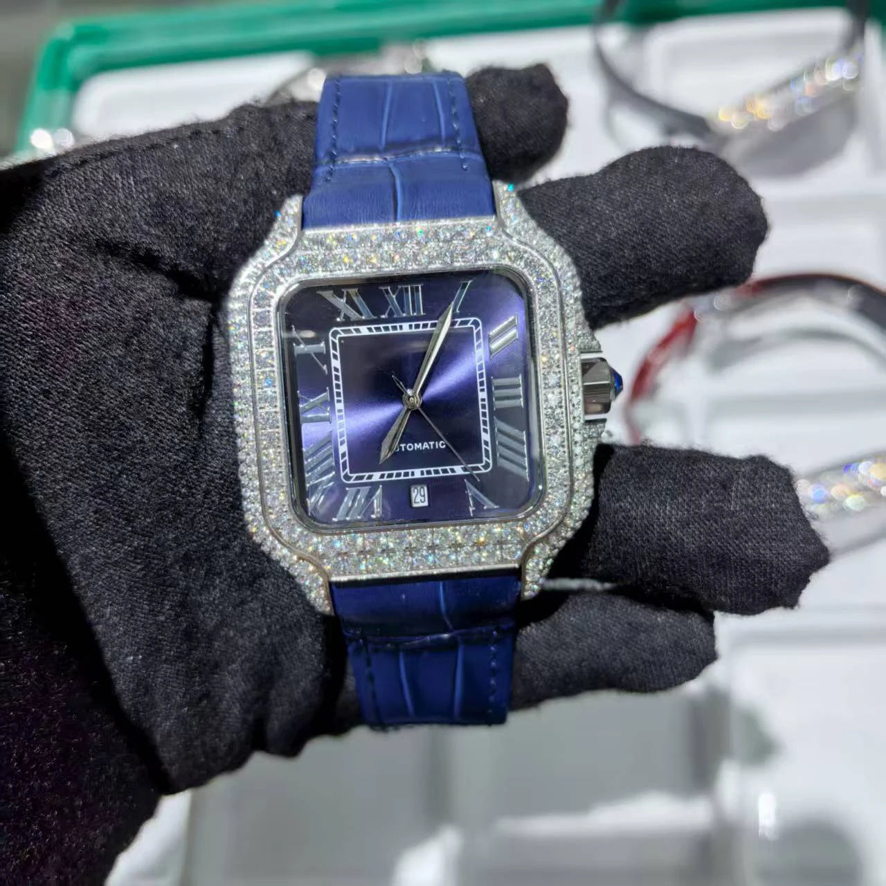 Vvs Moissanite Diamond Watch Hip Hop Top Luxury Iced Out Watch Pass Diamond Tester Vvs Moissanite Diamond Watch for Men