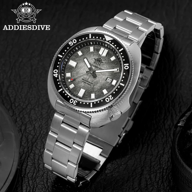 ADDIESDIVE NEW Men's Watches Stainless Steel AR Coating Ceramic Bezel Fashion Quartz Watch 200M Waterproof Diving Watch Sapphire