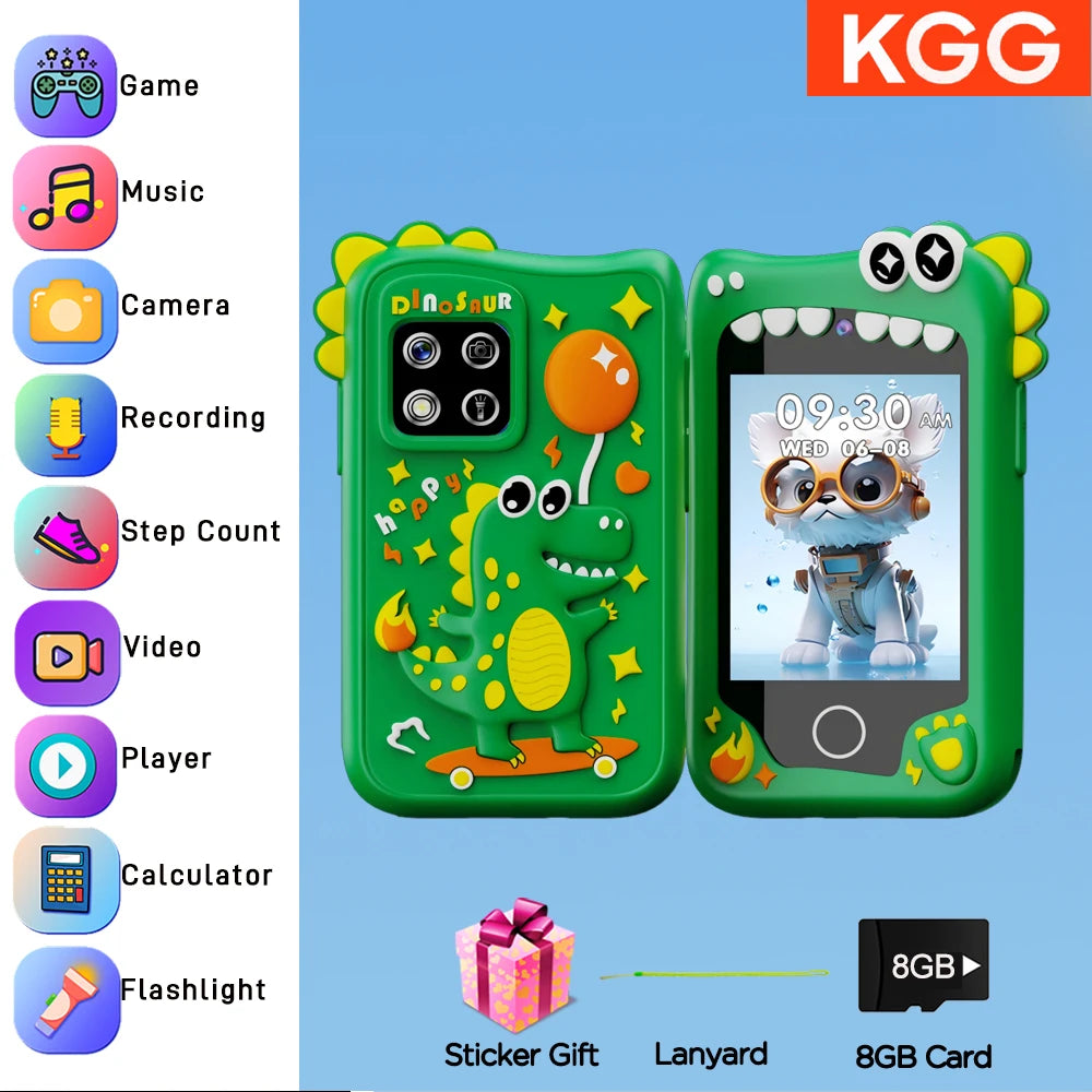 Kids Smart Phone 8GB 2.8'' Stories Music Camera Video Habit Tracking Baby Mobile Mini Toy Phone Educational Learning Tools Gifts