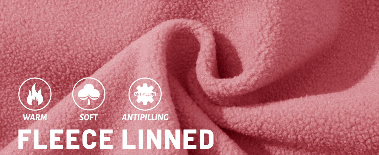 TACVASEN Winter Half Zip Hooded Cotton Pullover Womens Fleece Lined Warm Sweatshirt Thermal Lightweight Outdoor Casual Crop Tops