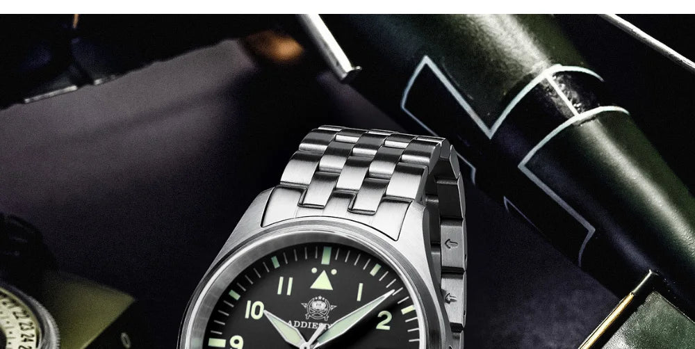 ADDIESDIVE Watches For Men Luxury Business Leisure Automatic Mechanical Men's Watch Fluorescent Waterproof 8215 316L Stainless