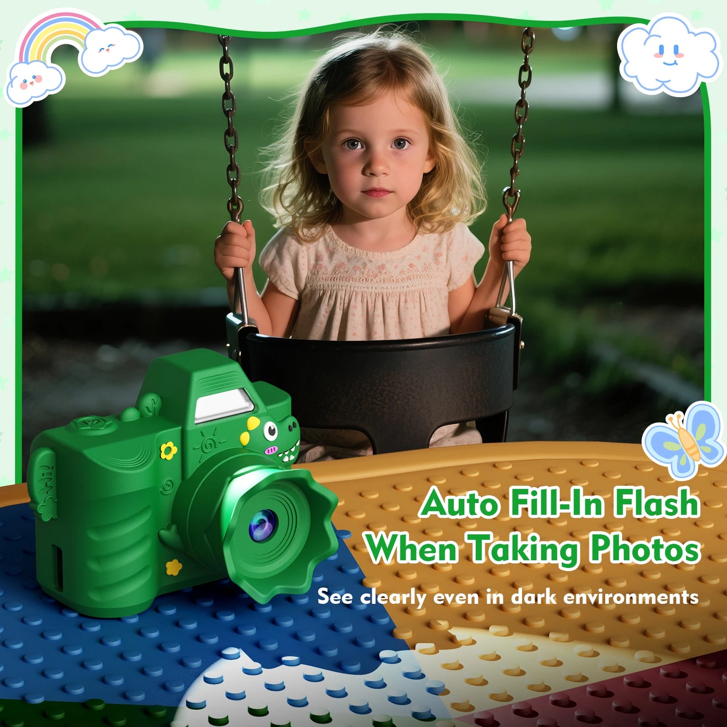 Mini Keychain Camera Fun 4K Pocket Digital Tiny Camera with 64GB Card for Kids Adults Collectible Gift for Birthdays Christmas