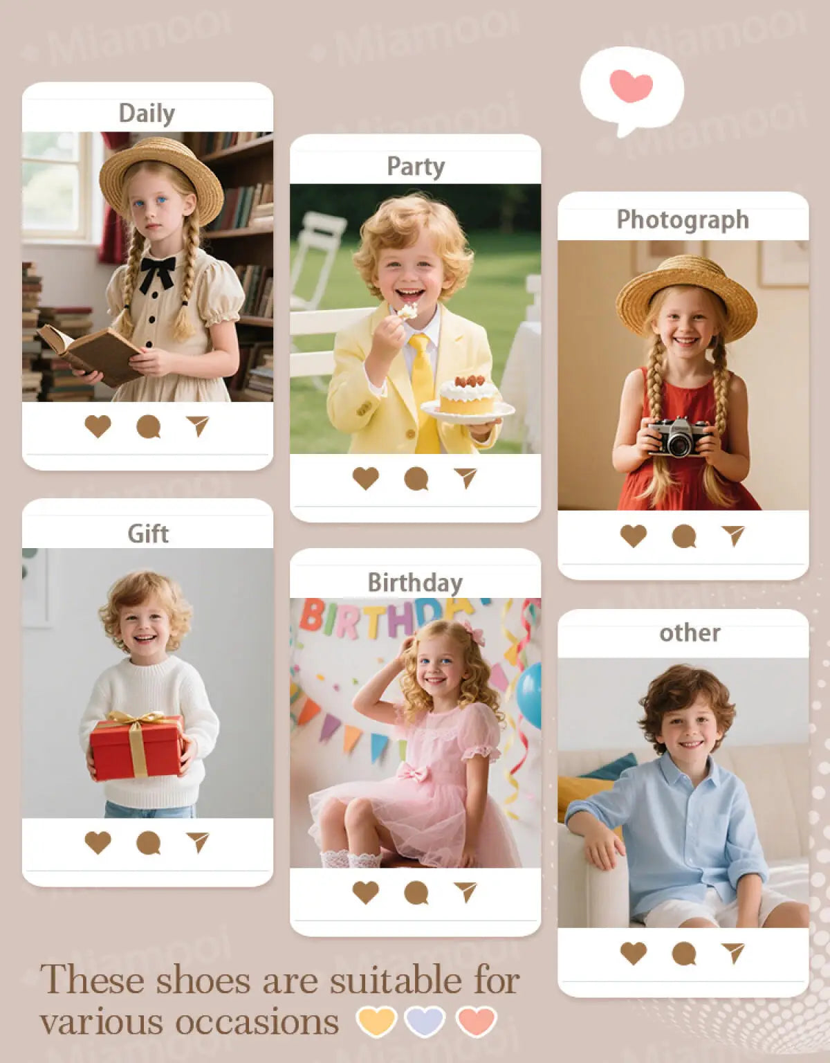 Four Seasons Children's Casual Booties Kids Fashion Design High-top Solid Color Lace-up Martin Boots Rubber Soft Anti-slip Sole