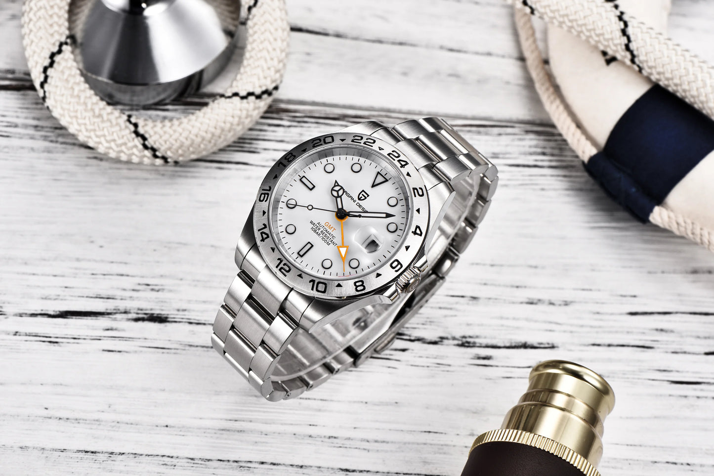 PAGANI DESIGN 2024 New V2 GMT Automatic Men's Auto Mechanical Watch Stainless Steel 10bar Waterproof Reloj Hombre