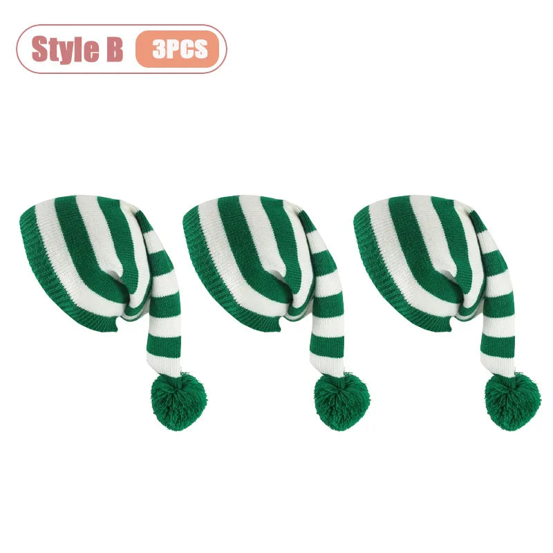 Christmas Hat Santa Costume Style Festive Beanie for Outdoor Activities Holiday Party Decoration and Christmas Gifts for Family