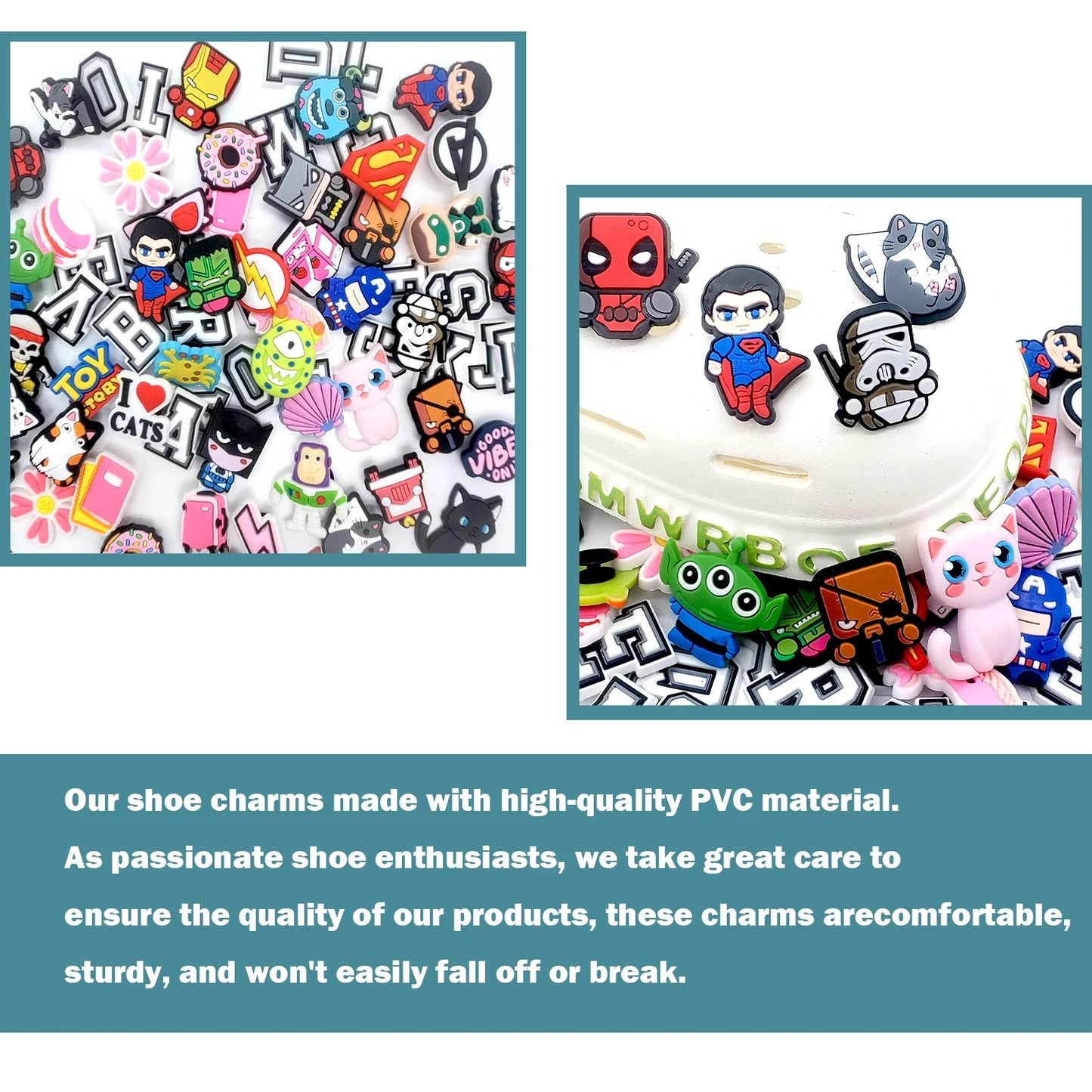 Random 10/20/30/50Pcs Miniso Series Shoe Charms For Sandals, Premium Quality PVC Shoe DIY Decorations Accessories Christmas Gift