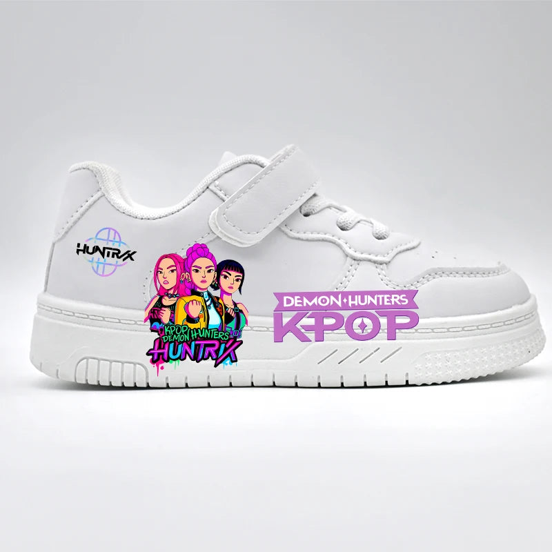 Kids Fashion Casual Shoes Children's New Design KPOP White Sport Shoes Boys Girls Anti-slip Outdoor Breathable Student Sneakers