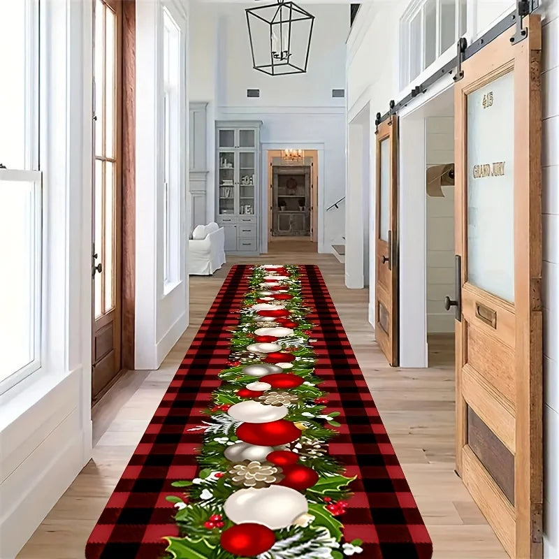 VIKAMA Christmas decoration long Hallway Rug Kitchen Rug soft bedroom carpet Rug Live Room  door mat Home Decoration