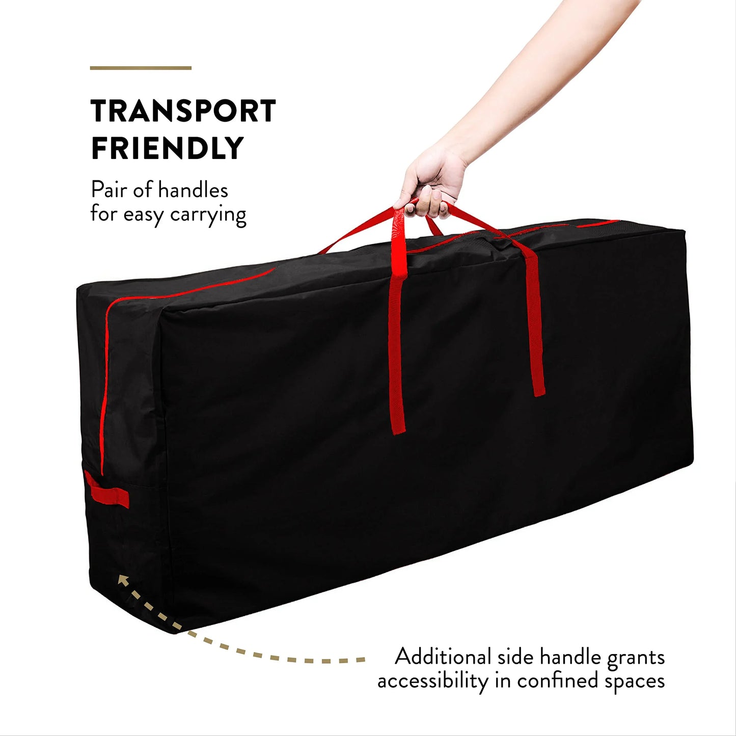 Foldable Christmas Tree Bag, 210D Oxford Cloth Xmas Bag , Ideas Christmas Tree Storage Solution for Tree & Wreath & Decoration