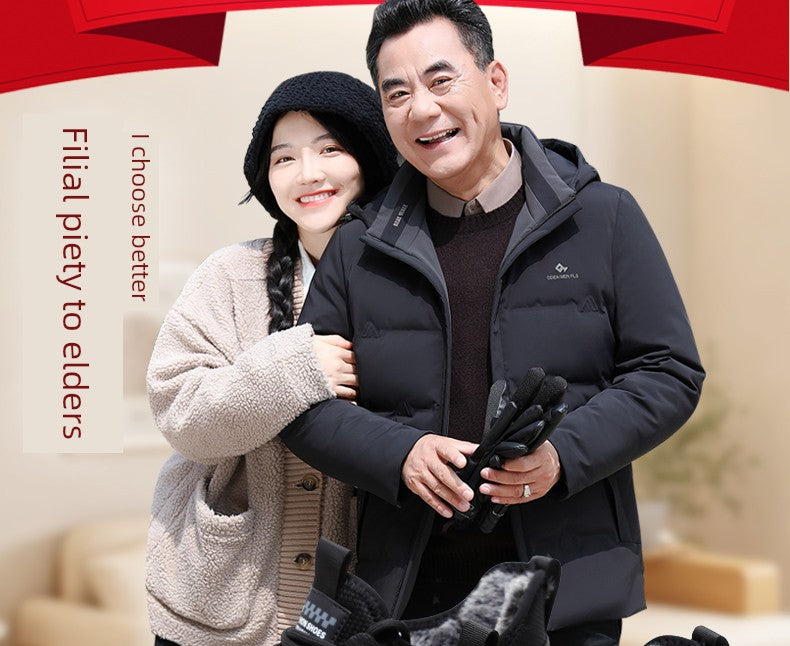 Traditional Beijing Cotton Shoes Men's Winter Fleece-lined Thickened Elderly Non Slip One Pedal Heattech Middle-Aged and Elderly Men Dad Shoes