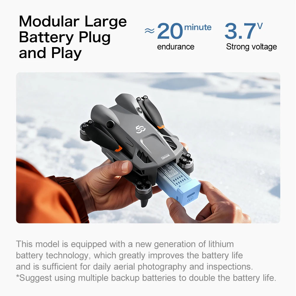 GT50 Aerial Photography Drone with Obstacle Avoidance, HD Brushless Quadcopter with Large Screen Remote Control Toy Aircraft