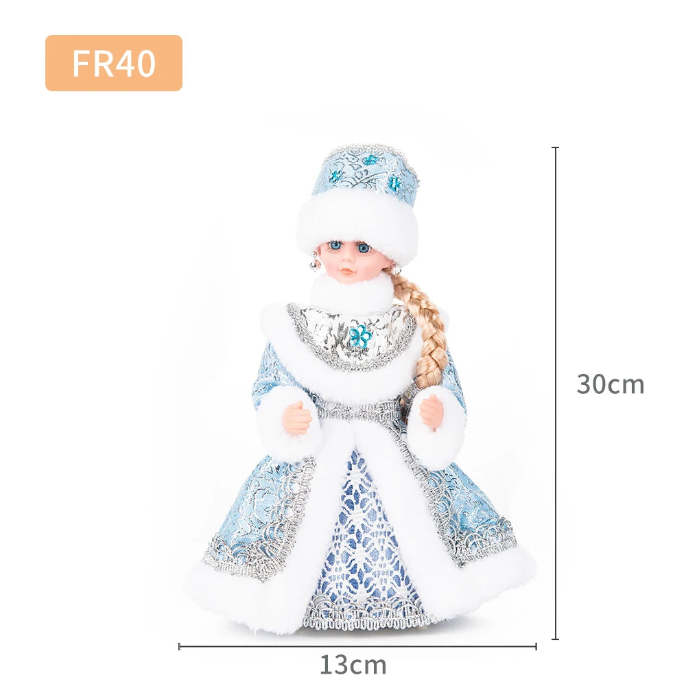 New Year Christmas Santa Claus Doll Figurine For Home Decor Accessories Navidad Tree Ornaments 40/30cm Big Standing Figure 2024