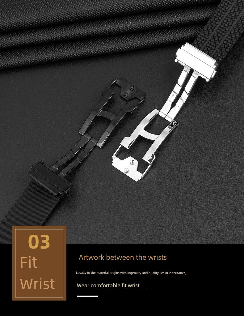 Suitable for Hengbao Watch Strap Men's Rubber Hublot Hengbao/Yuqi Big Bang Silicone Watch Strap 25 * 19mm