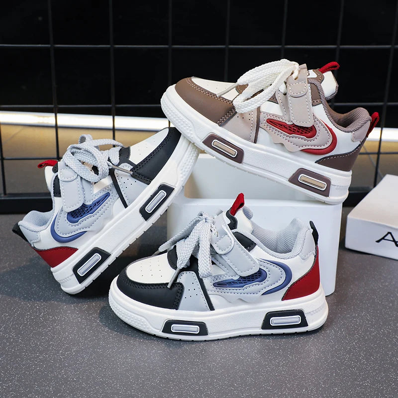 Lightweight Sneakers Breathable Running Shoes for Boys & Girls with Hook-and-loop Fastener Closure school kids basketball shoes