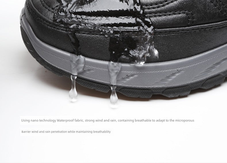 Traditional Beijing Cotton Shoes Men's Winter Fleece-lined Thickened Elderly Non Slip One Pedal Heattech Middle-Aged and Elderly Men Dad Shoes