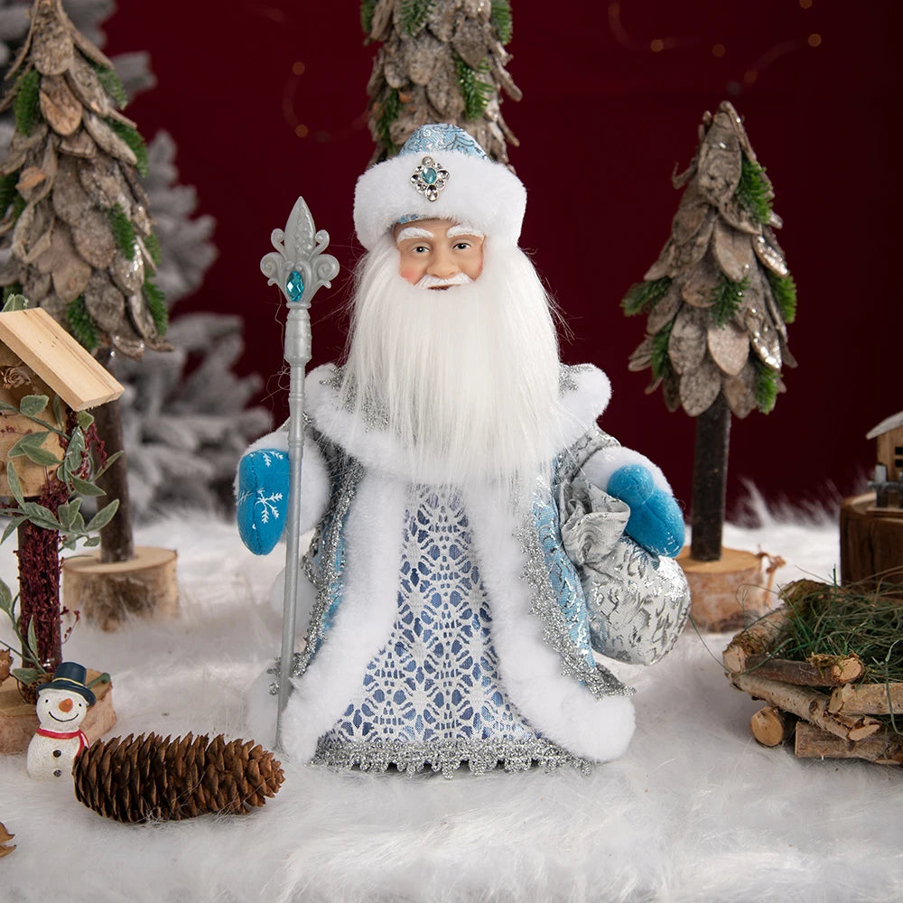 New Year Christmas Santa Claus Doll Figurine For Home Decor Accessories Navidad Tree Ornaments 40/30cm Big Standing Figure 2024
